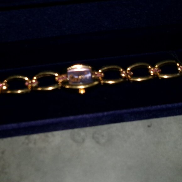 Charming Rare Vintage Disney Store Winnie the Pooh Watch with Purple Stones main image 5
